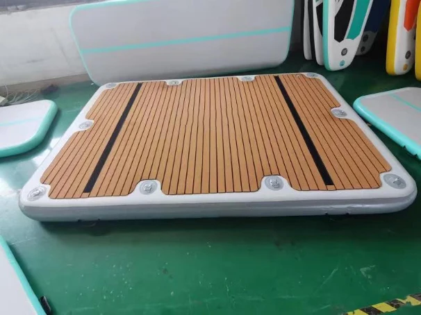 Docks Yacht Sea Pool Drop Slide Deck Boat With Tent Island Fishing Swim Floating Water Inflatable Platform