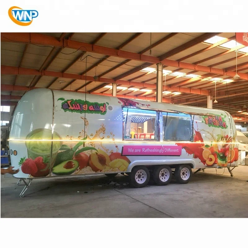 
WNP high quality food truck catering food trailer coffee shop counter design towable food trailer for sale 