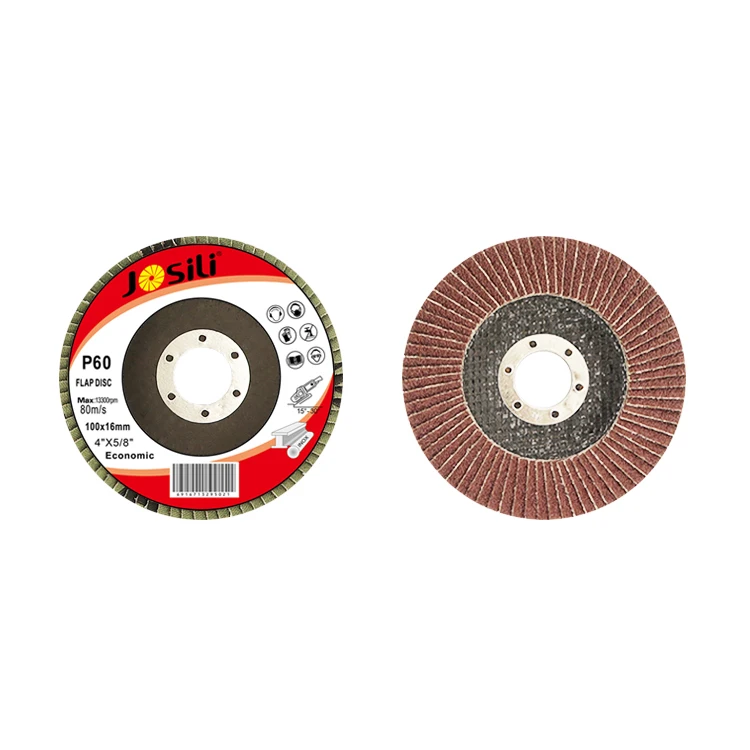 Hot Sale Josili 100mm Flap Wheel Abrasive Custom 4 Inch T27/T29 Aluminium Flap Disc
