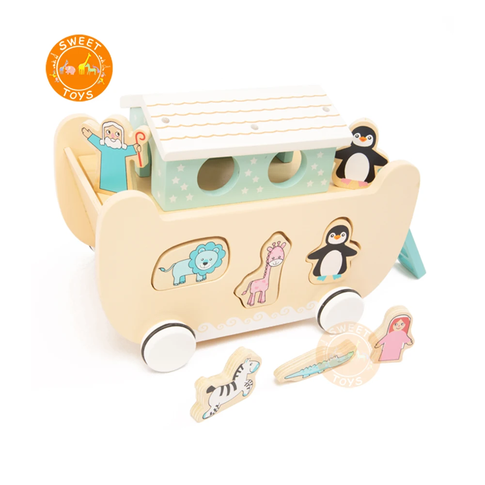 Wooden  Building Block Activity Educational Animal Matching Game Gift for Toddler
