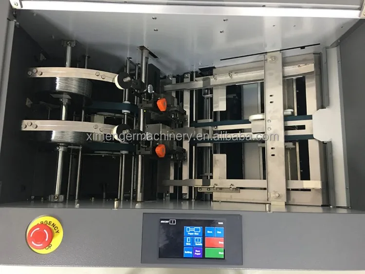 Automatic 6 bins paper collating stitching and folding system booklet maker trimming machine price