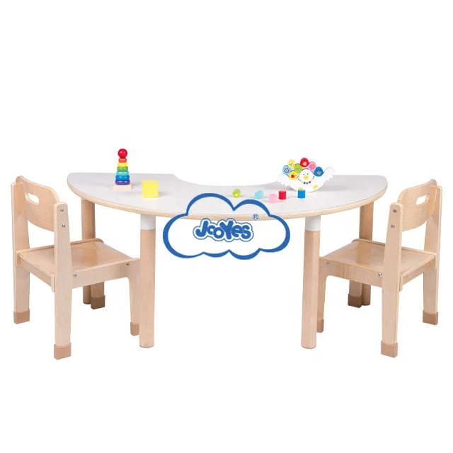 Kids daycare school U shape preschool wooden furniture table
