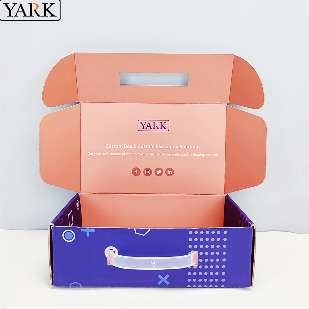 Eco Friendly Brown Kraft Small Paper Moving Boxes Customized Apparel Clothing Packing Colorful Gift Ship Mailing Box