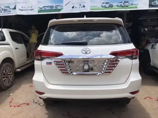 ABS CHROME LED LICENSE PLATE FRAME FOR TOYOTA FORTUNER 2016