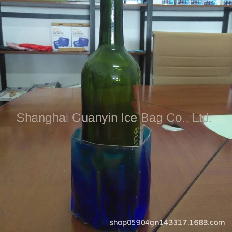 Factory Supply Transparent PVC Gel Red Wine Set Color Gel Ice Wine & Cold Wine Bag for Rehabilitation Therapy