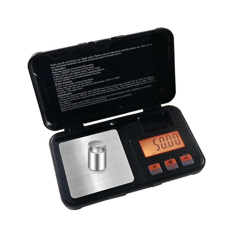 200g/0.01g 50g/0.001g Portable Tool Box Jewelry Weighing Digital Pocket Scale Jewelry Scale