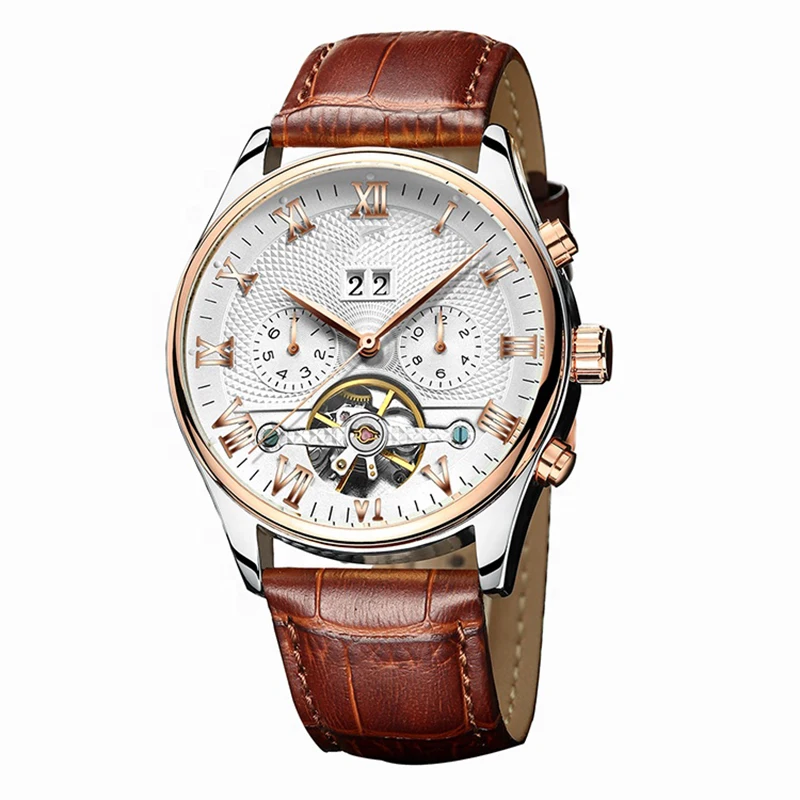 OEM Brand Luxury Wrist Reloj  Wrist Men Watch  Waterproof Sport Leather Automatic Mens Mechanical Watches for Men With Box