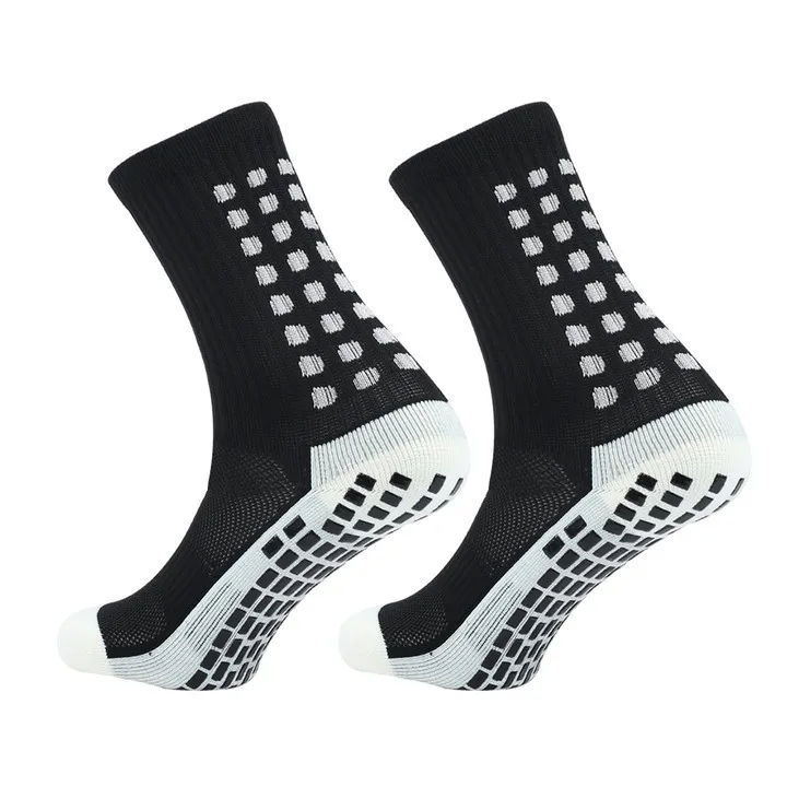 Kangyi Breathable Athletic Grip Socks Football Custom logo Non Slip Anti-slip Mid Calf Soccer Socks