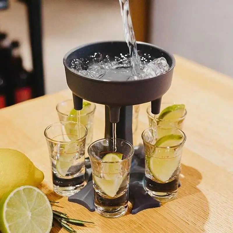 6 Shot Glass Dispenser Holder Set