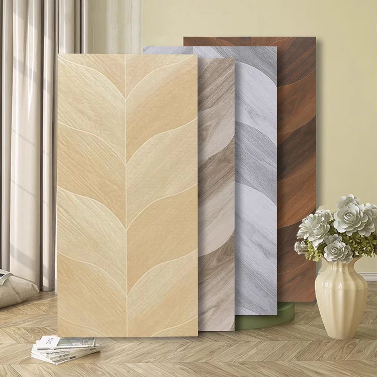 Modern 60*120cm Polished Wood Porcelain Tile Fresh Stoneware Wall and Floor Tiles for Bathroom and Living Room Interior Use