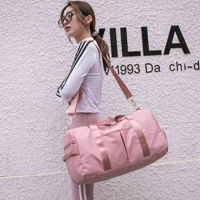 Custom Hot Sale Large Capacity Waterproof Foldable Trolley Shoe Storage Sports Gym Travel Duffle Bag