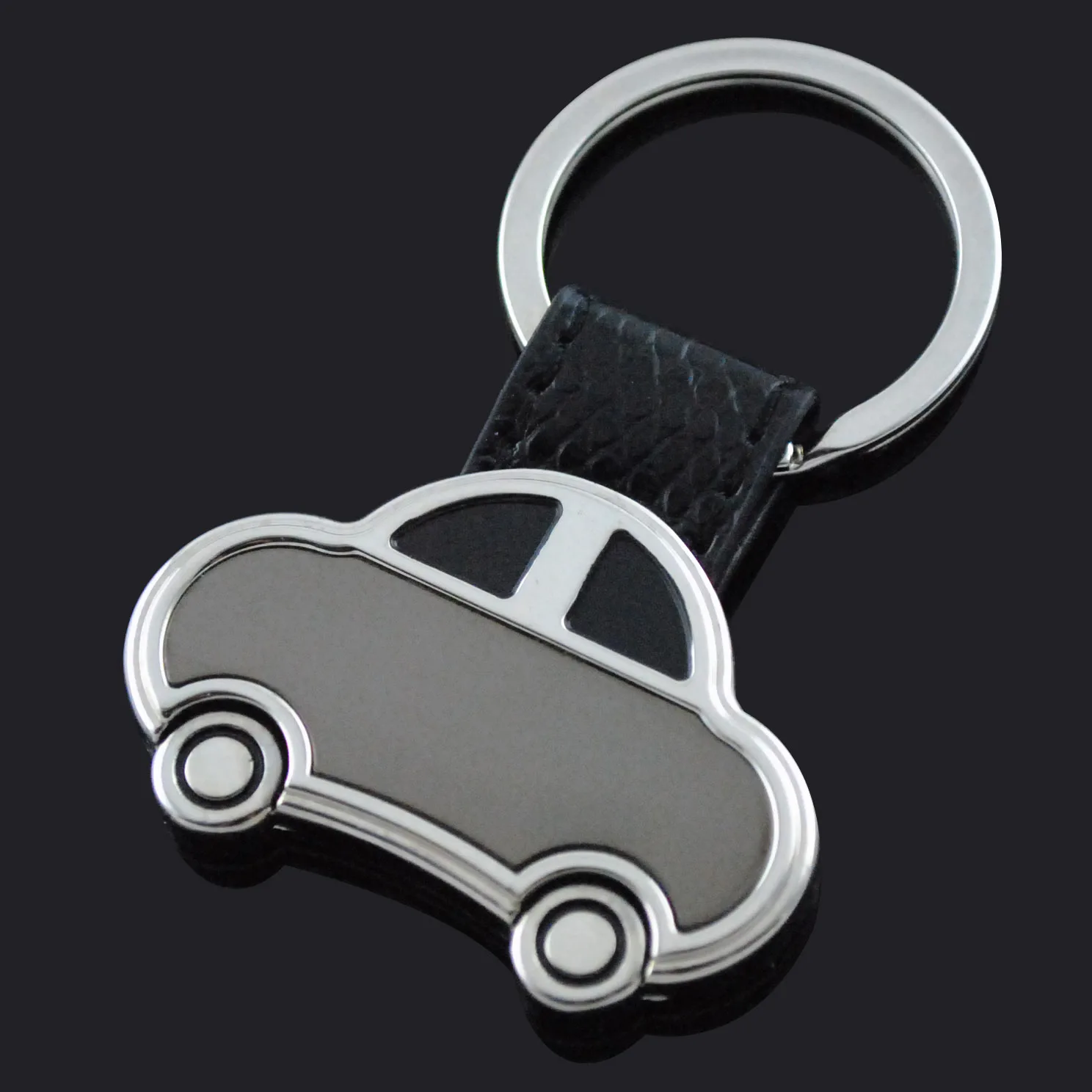 Personalized Logo Laser Engraved Alloy Key Holder Car Shaped Blank Sublimation Custom Metal Keychain