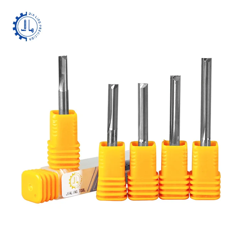 Two Flute Straight Bit End Mills CNC Router Bit Set Woodworking CNC MDF Cutting Bit