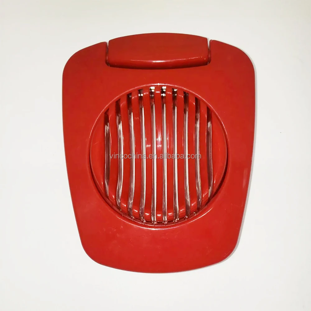 Egg Slicer with Stainless Steel Wire Slices Hard Boiled Eggs strawberries kiwis and mushrooms