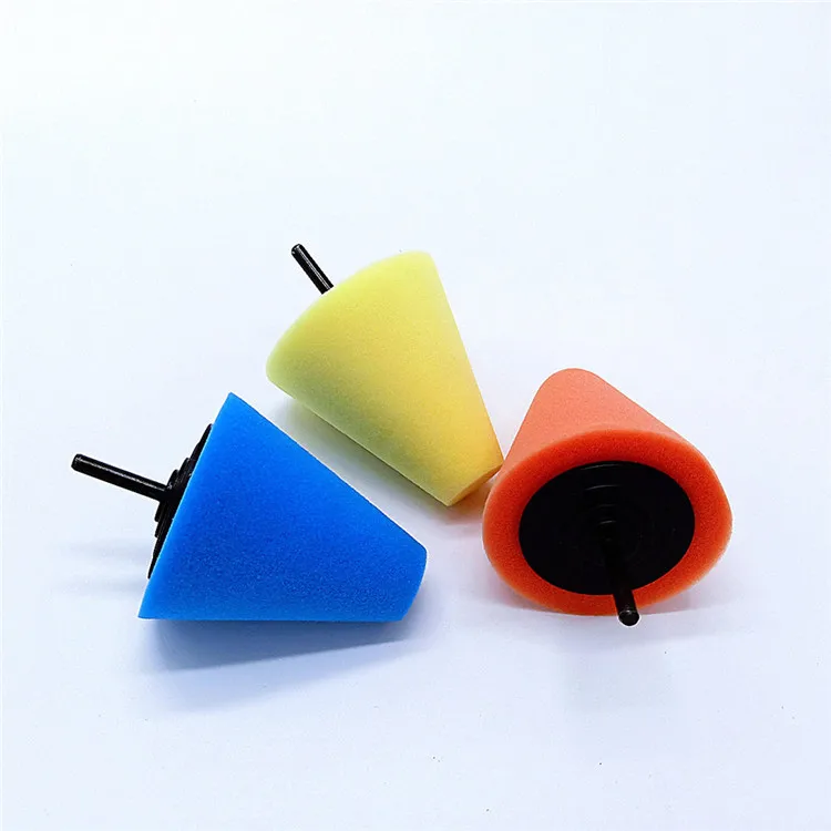 Лидер продаж 80 мм пены губка полировки конуса формы полировка колодки для автомобиля ступицы колеса инструмент
