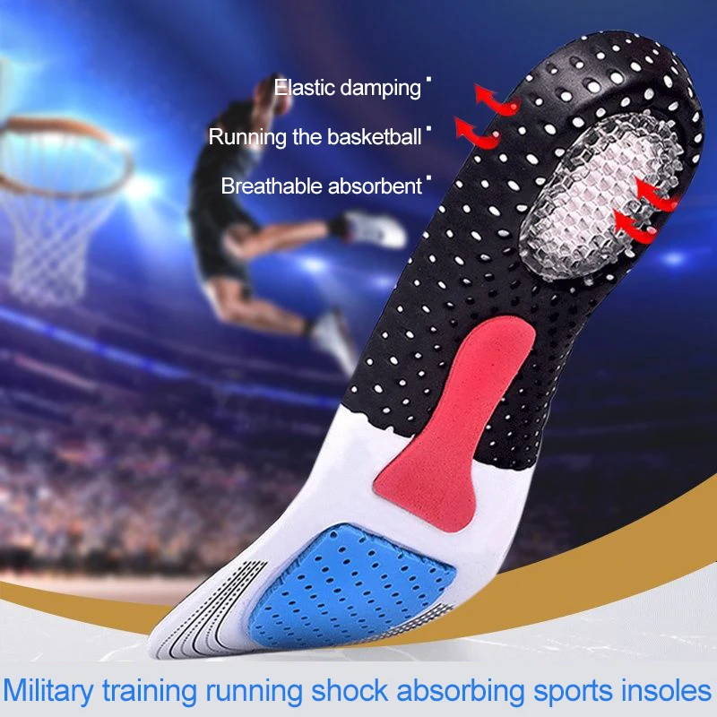 Custom Men Women Breathable Sport Shoe Pad Soft Running Insert Cushion Memory Foam Insole