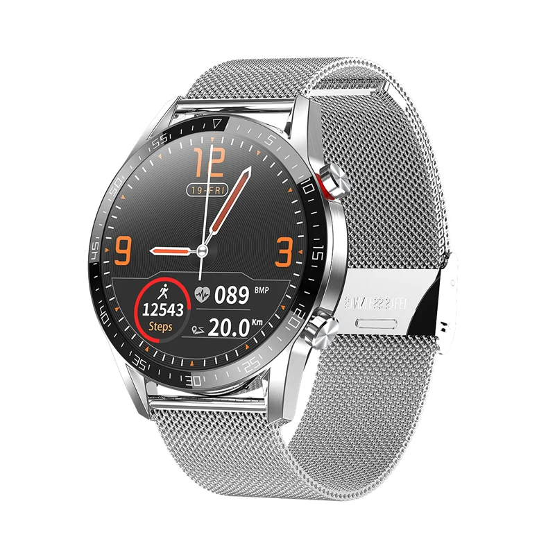 L13 metal round Smart Watch Bluetooth Call ECG PPG Heart Rate Blood Pressure IP68 Waterproof Smartwatch stainless band VS L11 L8