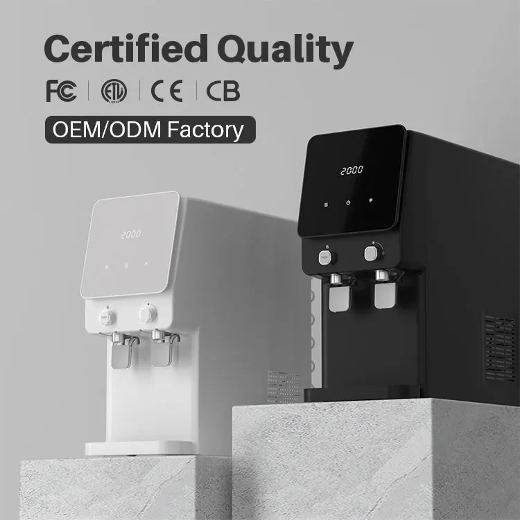 4 Stage Household Drinking Water Purified Reverse Osmosis Water Dispenser Desktop Hot Cold Water