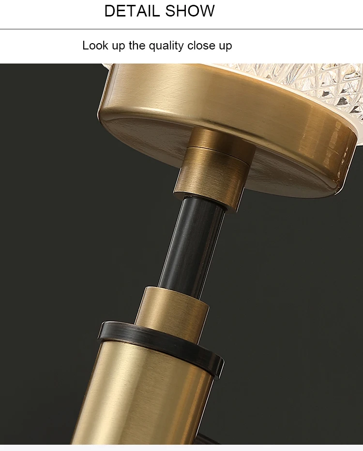 contemporary acrylic Wall Lamp Modern Simple Antique acrylic wall Lamps Led Modern Wall Lamp Indoor bedroom long brass Sconce
