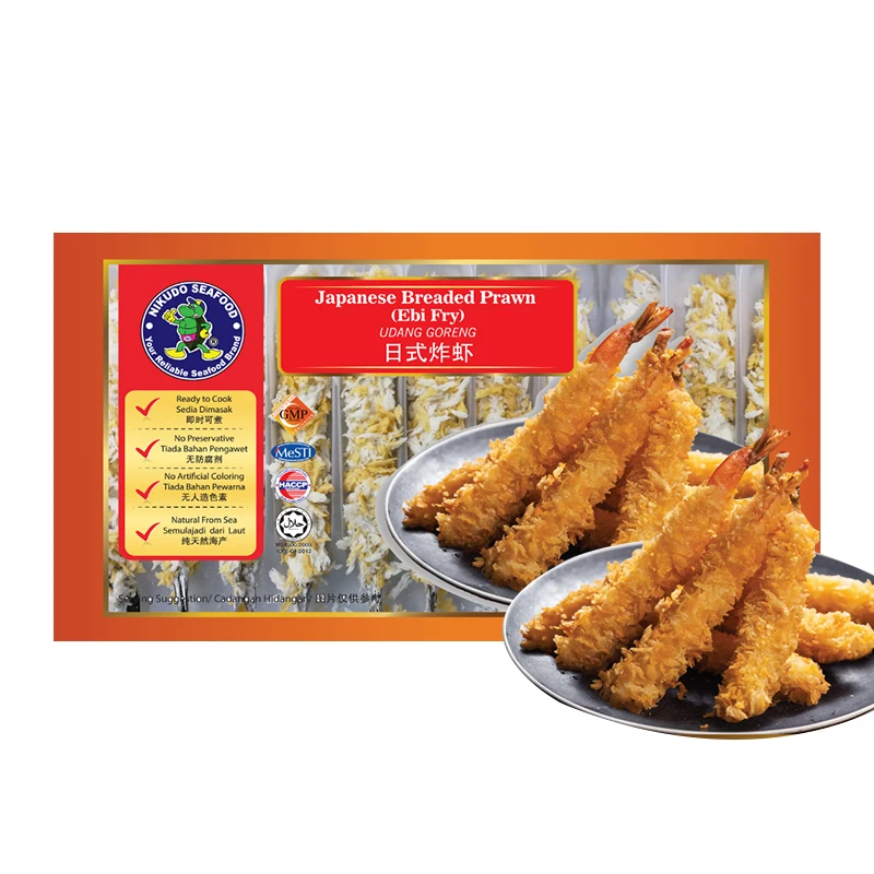 Best Selling 200g Nikudo Japanese Breaded Prawn with Crispy Coating and Succulent Prawn Inside