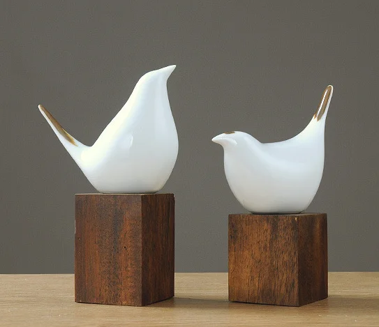 Nordic style unique handmade art and crafts with decorations for home of bird ornaments