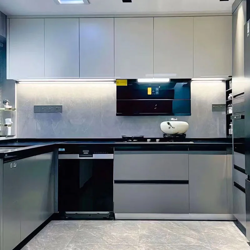 Factory customized design kitchen cabinets modern stainless steel home classic european cabinets and vanities closets