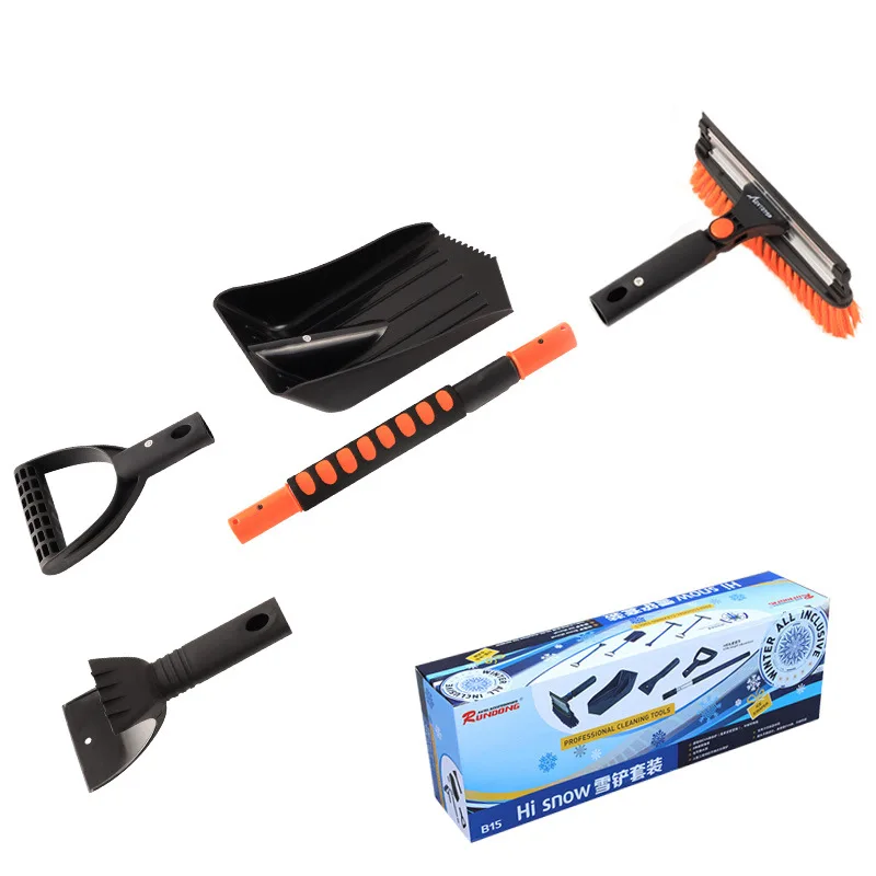High quality detachable winter multifunctional car vehicle snow ice cleaning tool set