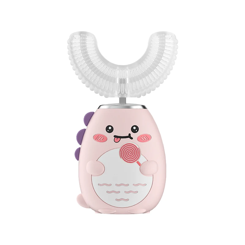 Wholesale Custom U-Shaped 360 Soft Silicone Nano Automatic Baby Kids Children Smart Ultrasonic Electric Toothbrush