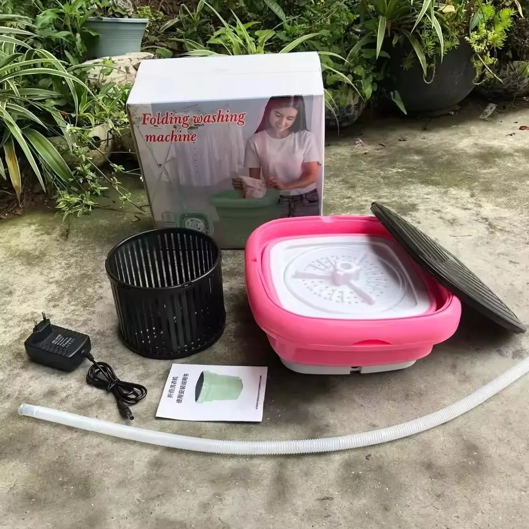 Travel Portable Mini Folding Wash Machine Automatic Small Underwear Washer Dryer Laundry Machine