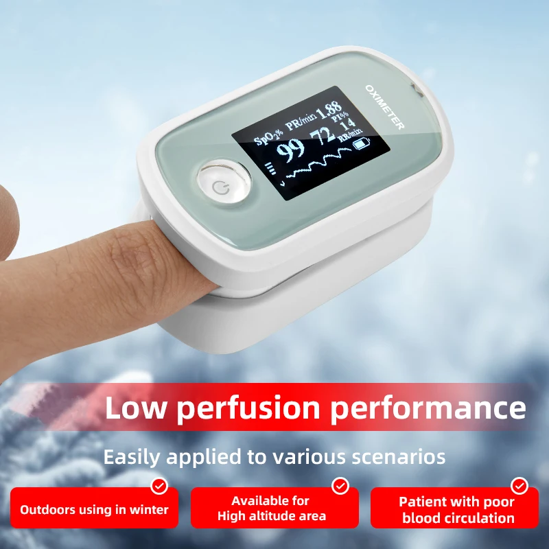 In Stock Precise Silicone Finger Pad Portable Small Exquisite Pulse Oximeter Machine Oled Oximeter Finger Pulse Oximeter