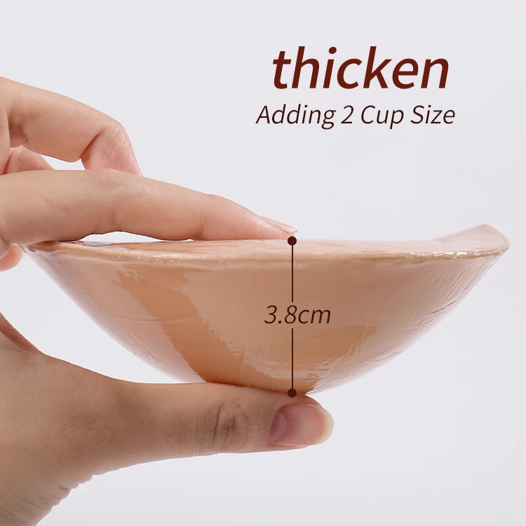Thicken Cup Adhesive Strapless Push Up Bra Pad Insert For Bikini