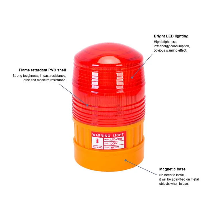 Strobe Magnetic Suction Car Ceiling LED Flash Light Access Control Marine Signal Light Traffic Warnig Lights