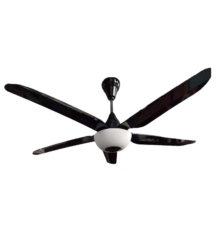 56 inch Model#S56-398A Electric Ceiling Fan With 5 ABS Blades & Remote Control + 3 Speeds With PC Lampshade