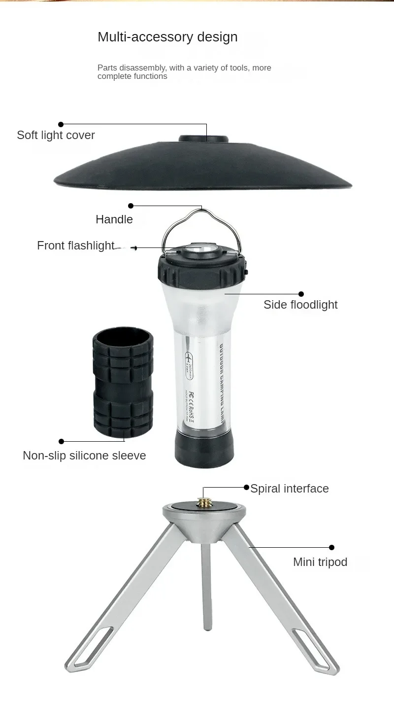 Wholesale Multi-Functional USB Charging Light Outdoor Camping Lamp Rechargeable Waterproof Warm Light Camping Lamp For Hiking