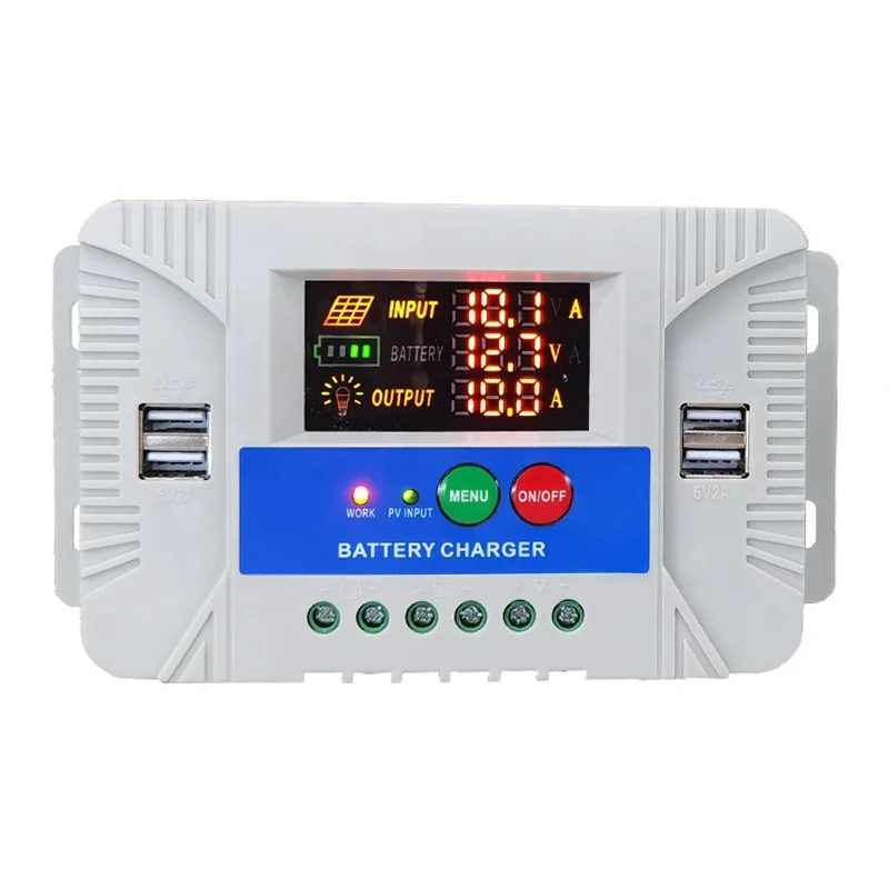 Factory Automatic Solar Charge Controller PWM 10A-60A Charger Regulator 12V 24V 36V 48V Lighting Control Application System