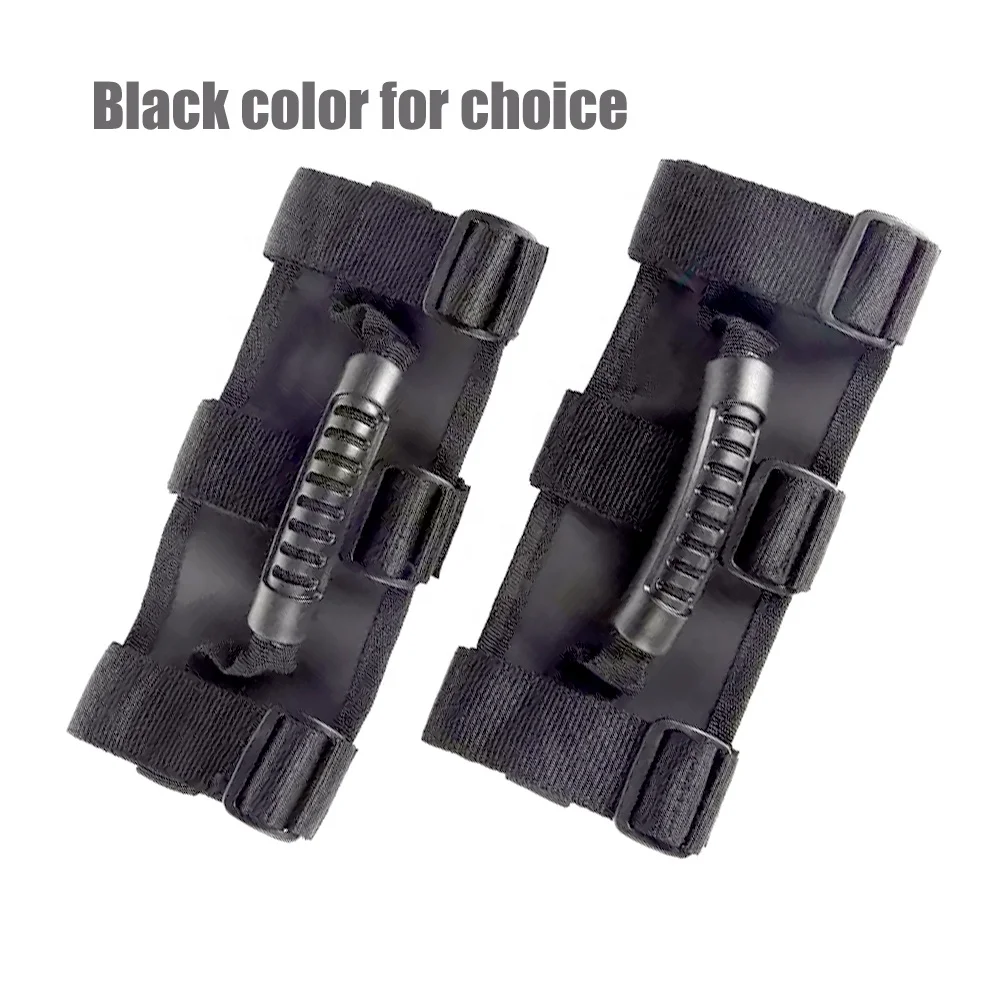 2 Pack Grab Handles for Off Road Trunk Roll Bar Grab Handles for YJ CJ TJ JK JKU JL JLU With 3 Straps