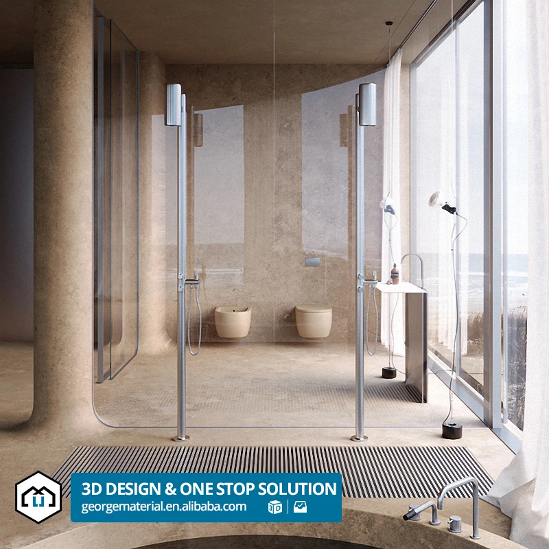 custom Interior Design for flat Contemporary Concise Style Floor Plan 3D Max Rendering master plan Construction Drawing