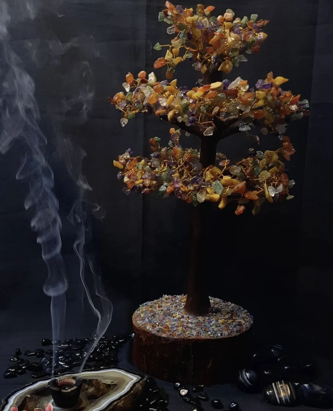 Most Selling Office and Home Decor Agate Trees 100-1000 Beads Gemstone Carvings 100% Indian Export Crystal Artwork