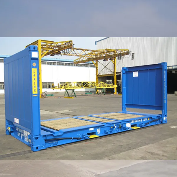 CSC Certified Custom Color Logo Corten Steel Fixed Corner Post 20ft 20 ft Flat Rack Container for Sale