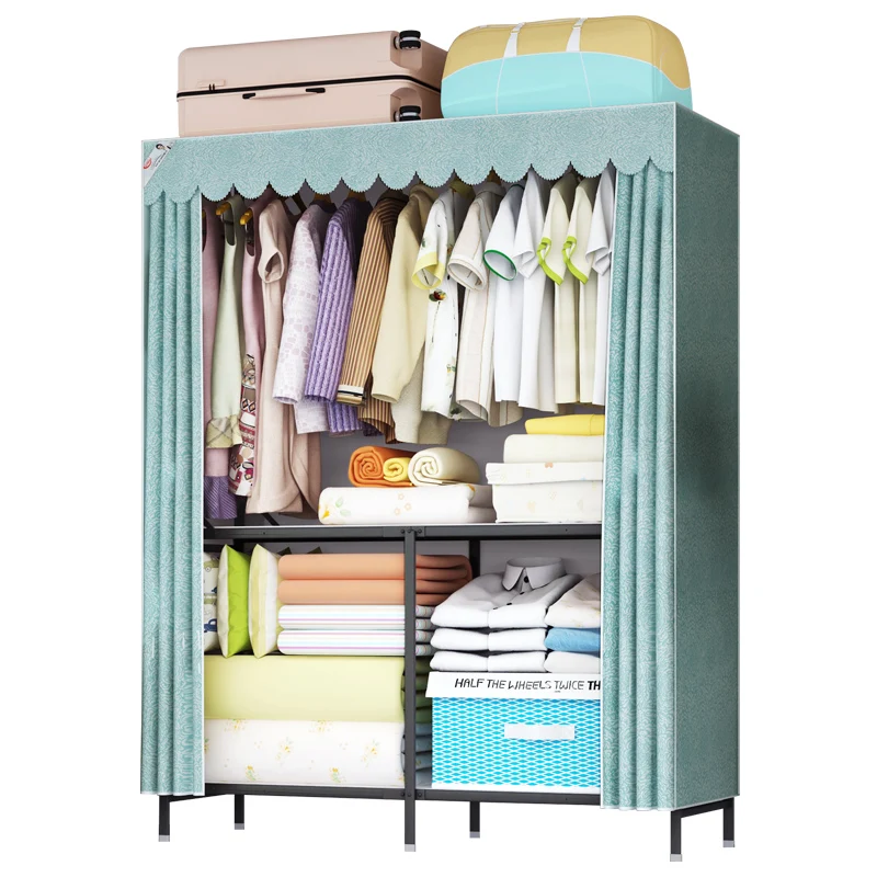 
2 door multicolor kids wardrobe closet Azure Blue cupboard wardrobe for bedroom living room 