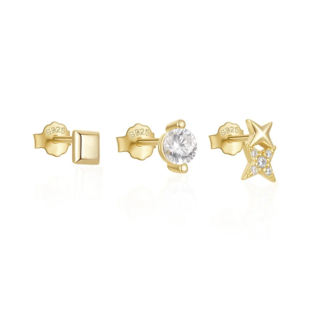 Popular Jewelry Sets Little Star Stud Earrings 925 Sterling Silver High Quality Small Earring Women