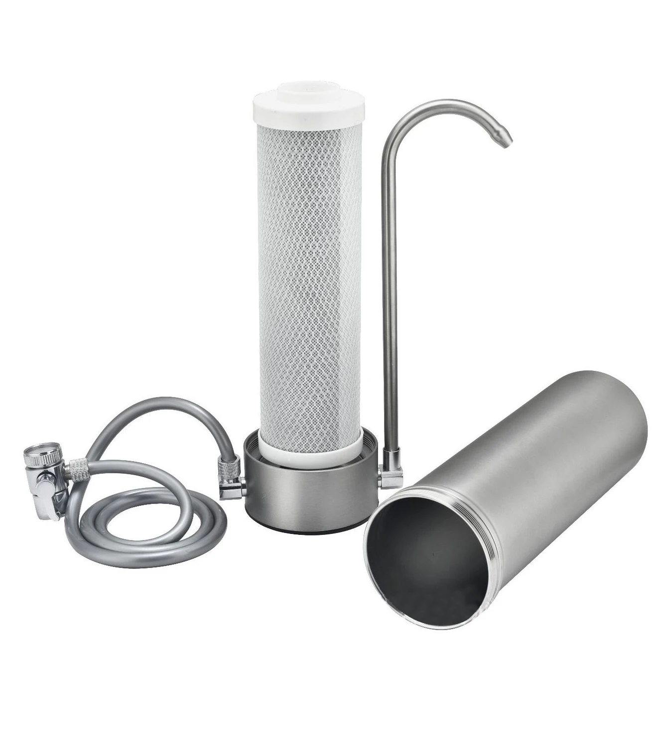 New 2-Stage Stainless Steel Home Water Purifier Desktop System Faucet Purificador De Agua Home Drinking Water Filters Kitchen