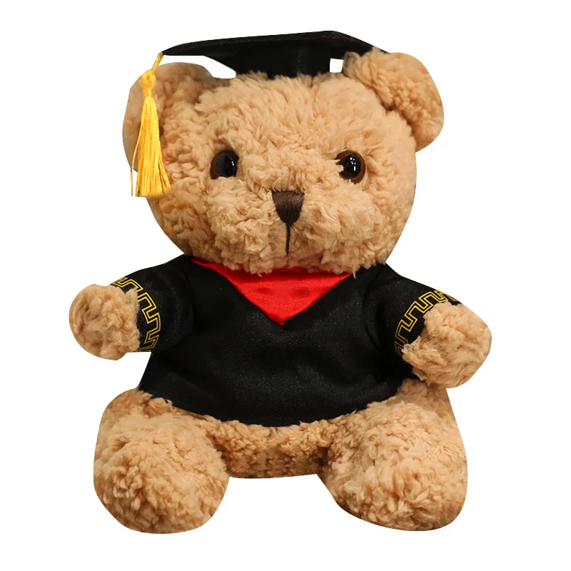 Hot Selling Cute Cartoon Graduation Teddy Bear Promotional Unisex Cotton Plush Toys Customized Logo Great Grad Gift