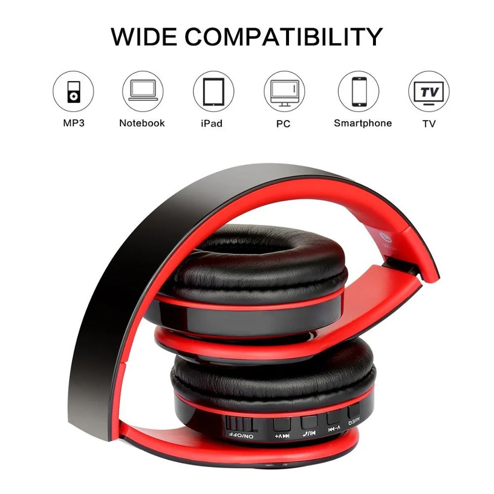 Беспроводные Bluetooth-наушники D422 стерео Музыкальная гарнитура с микрофоном Fm-радио SD-картой разъемом Aux mp3-плеером