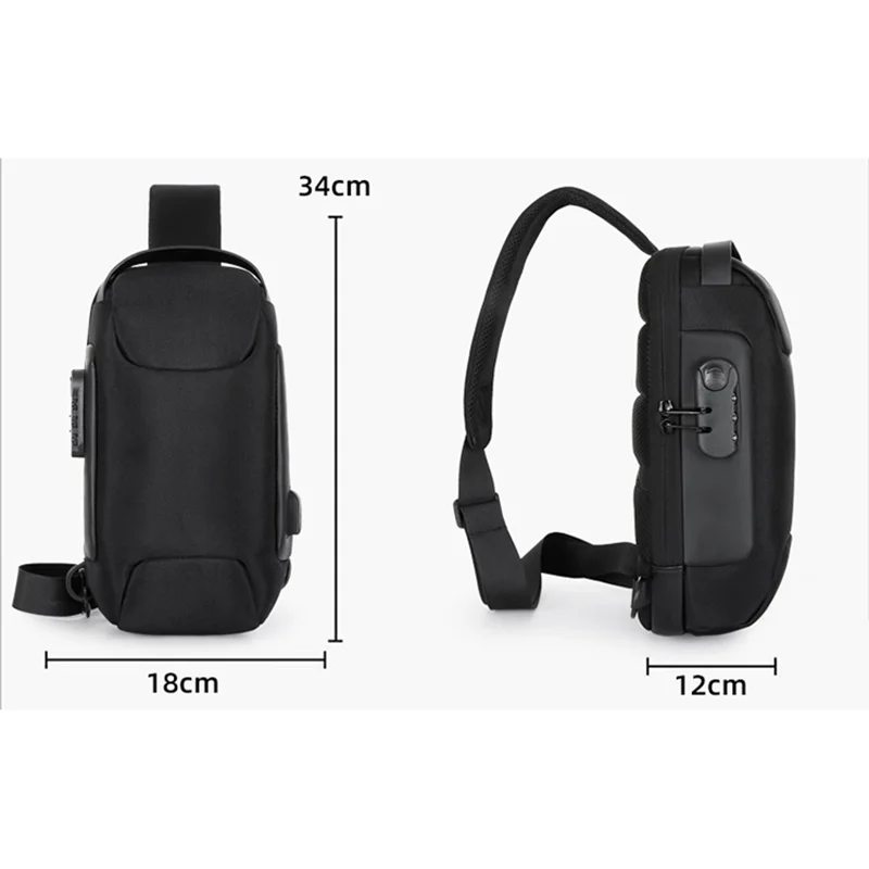 Spot Wholesale Large Capacity Shoulder Messenger Bag Male Usb Charging Chest Oxford Outdoor