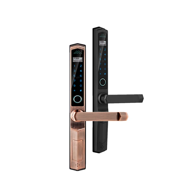 Wholesale aluminum Electronic Digital Biometric Fingerprint Door Lock for Sliding Wooden Home Security password lock gate