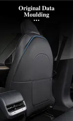 ther Anti Kick Pad Anti Dirty  Protector Accessories Seat Cushion  PU Leather Car Cushion  For Tesla Model 3 / Y