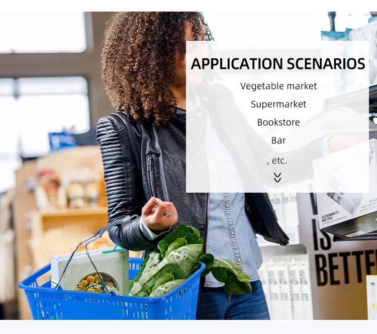 Hot sale 28L portable supermarket grocery mesh PP plastic shopping basket