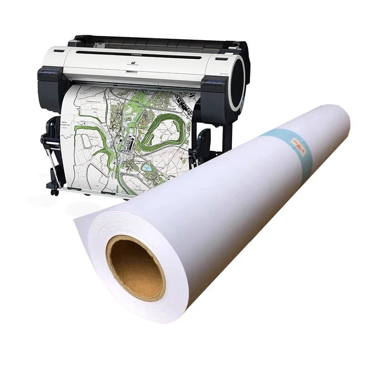 Hot Product Factory Price Cad Drawing A1 Paper Roll White Or Colored A4 Tracing Paper Roll
