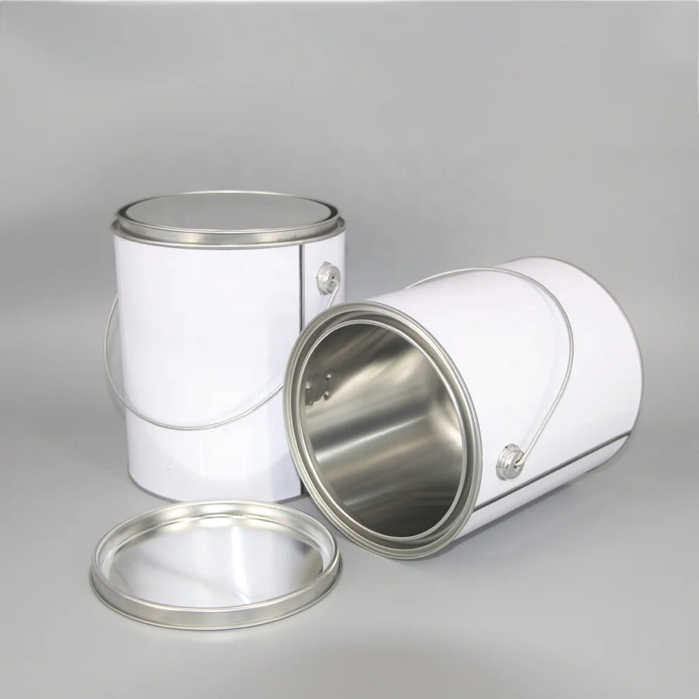 Wholesale Custom 5L Metal Pail Paint Metal Bucket With Open Lid